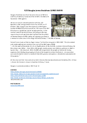 A preview of a PDF biography for Bradshaw, Douglas James
